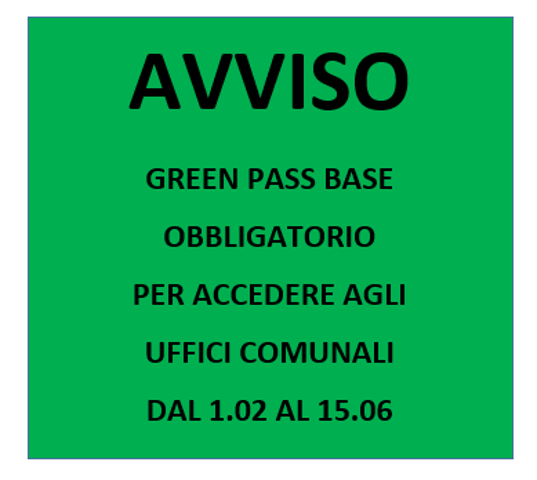 Dal 1 febbraio accesso agli uffici con green pass