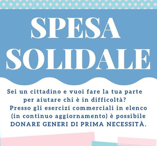 Covid-19 Spesa Solidale per aiutare chi è in difficoltà 